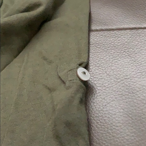Olive Green 3/4 Sleeve with Button Detail - Picture 3 of 3
